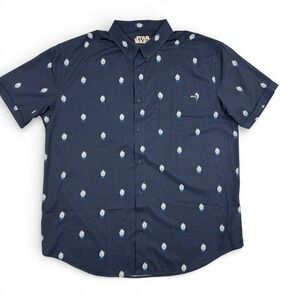 RSVLTS Star Wars Millennium Falcon Button Up Shirt Mens 2XL Navy Blue